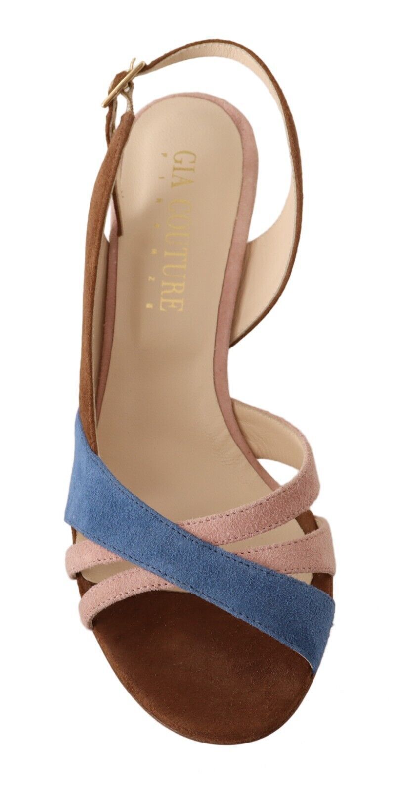 Multicolor Suede Leather Slingback Heels Sandals Shoes - ventzia