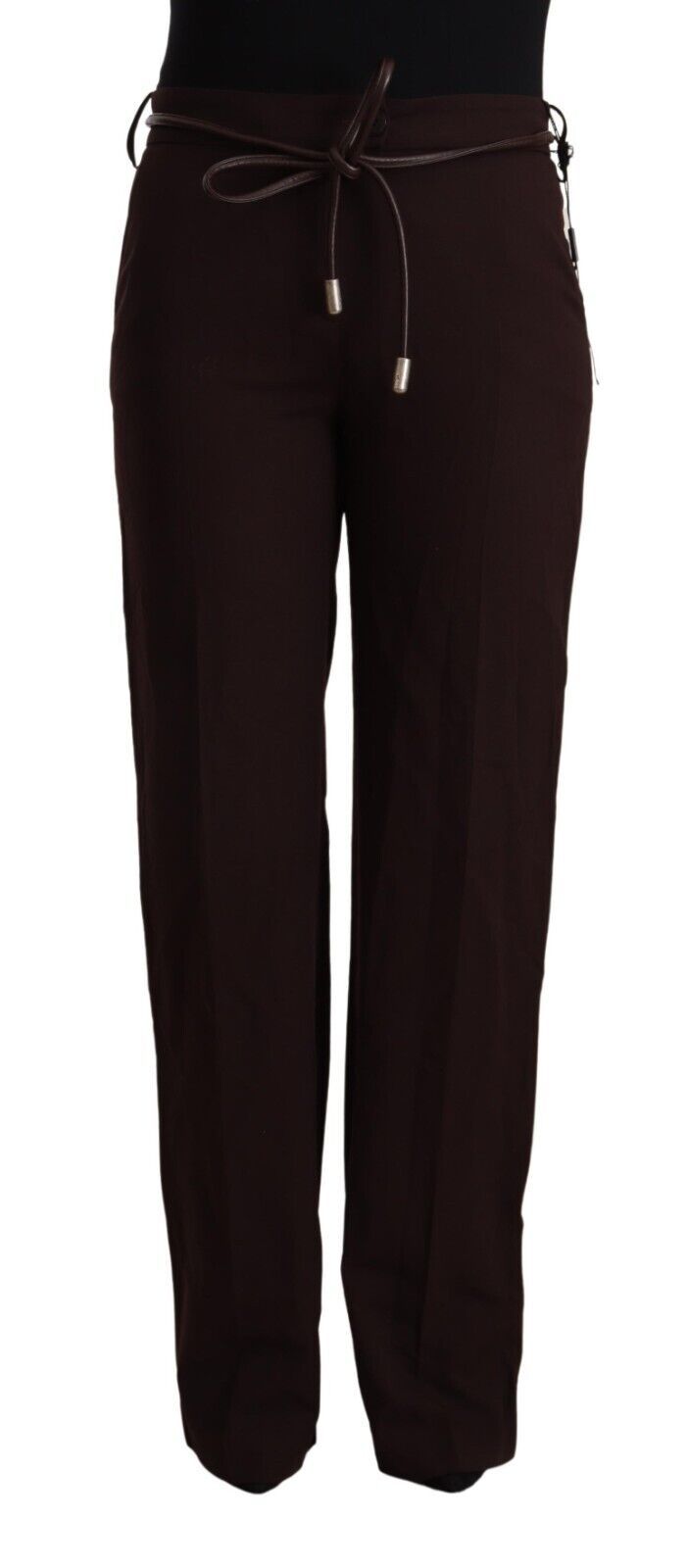 Black High Waist Straight Formal Pants - ventzia