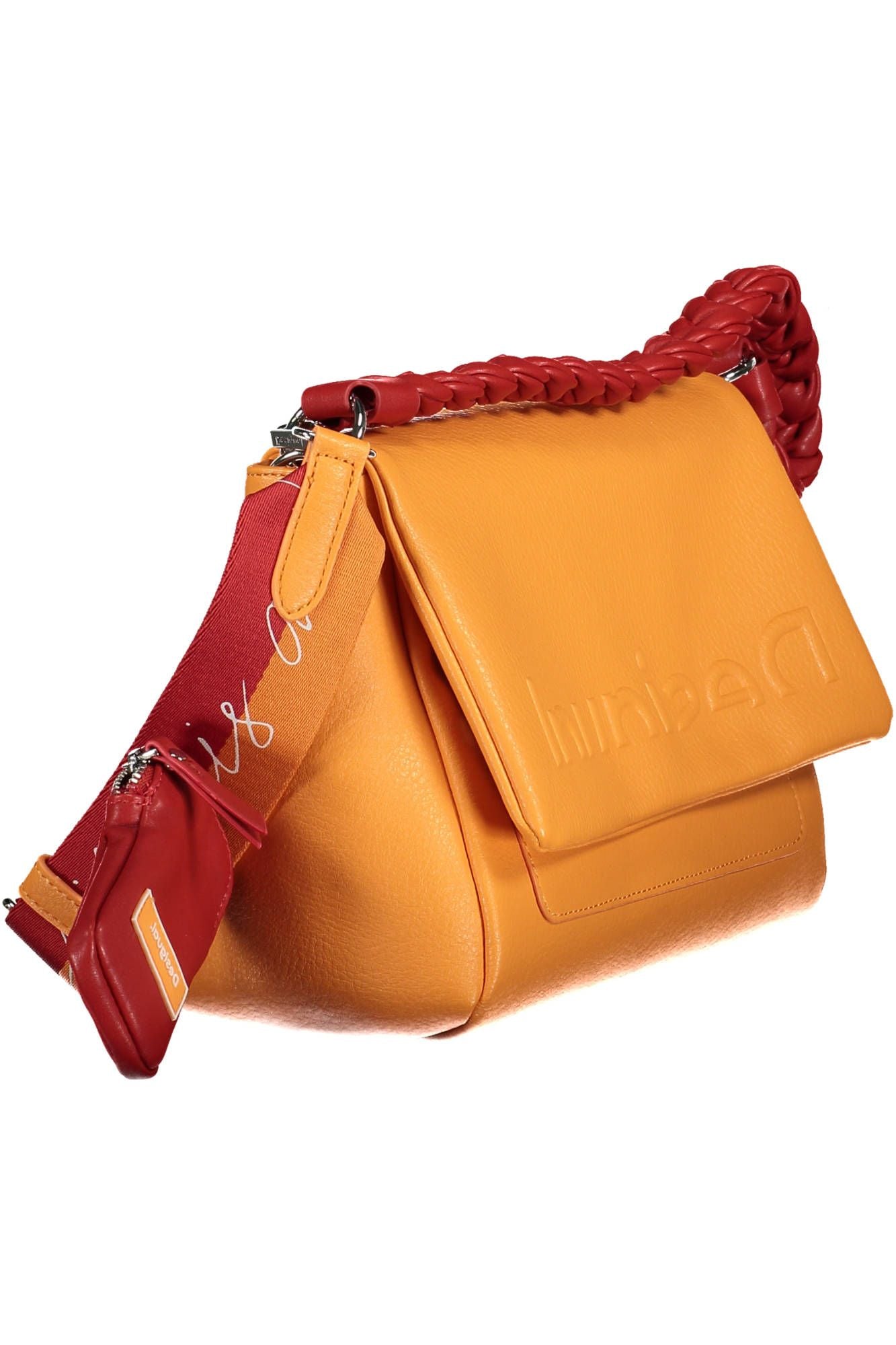 Chic Orange Shoulder Bag with Contrasting Details - ventzia