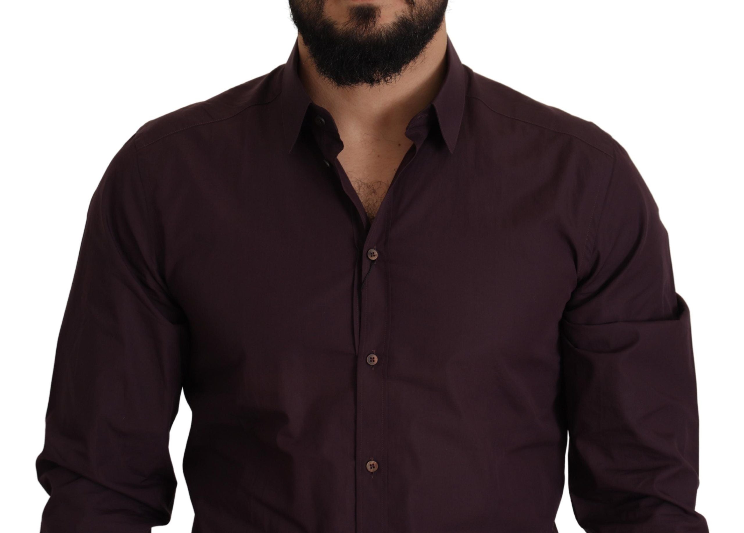 Purple Cotton GOLD Slim Fit Dress Shirt - ventzia