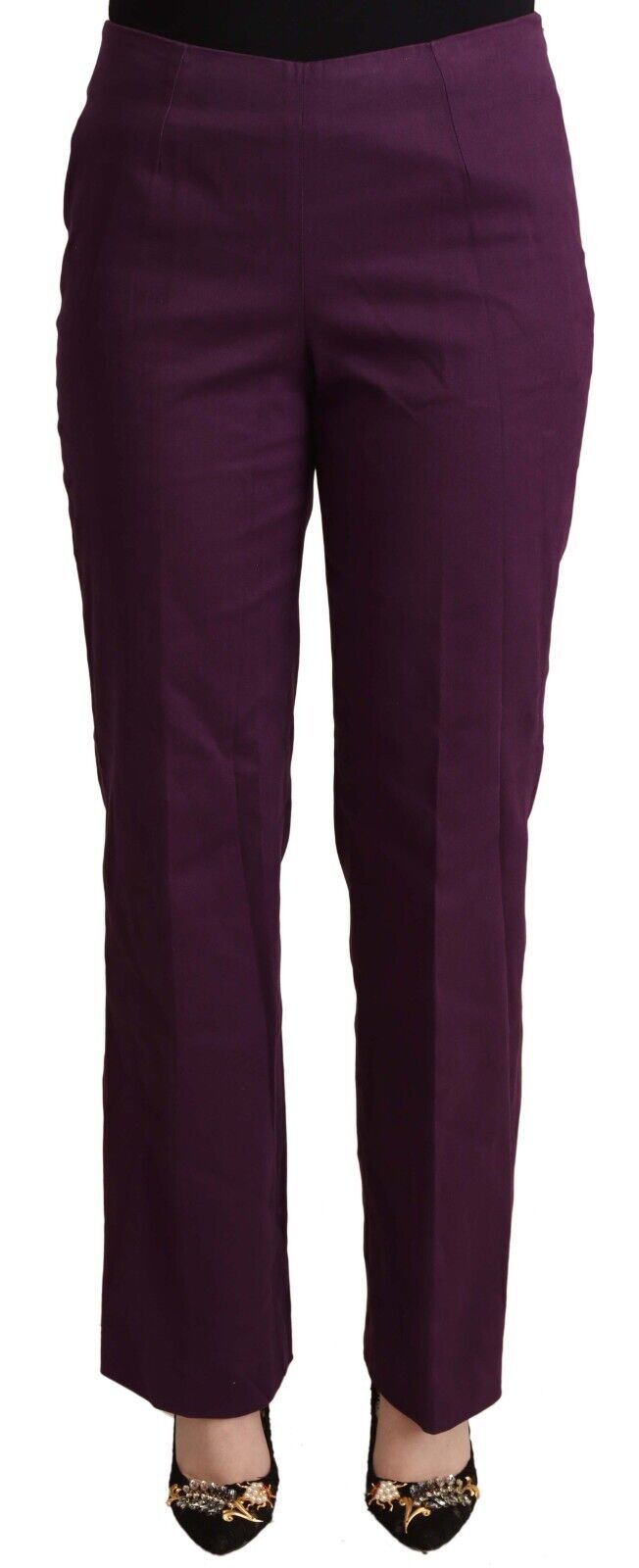Violet High Waist Tapered Casual Pants - ventzia