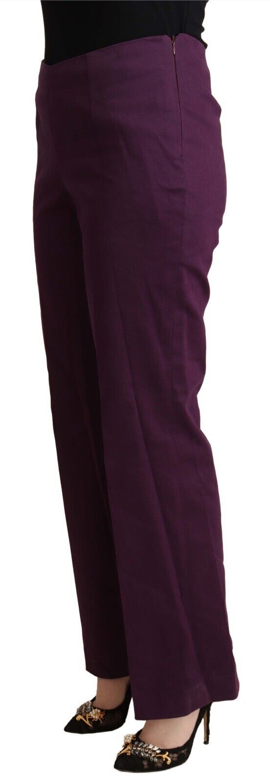 Violet High Waist Tapered Casual Pants - ventzia
