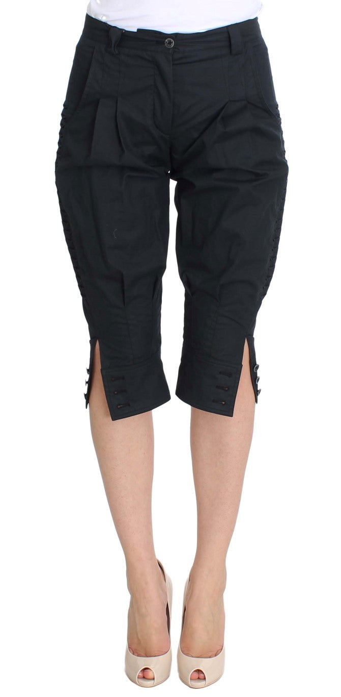 Chic Blue Cotton Casual Pants - ventzia