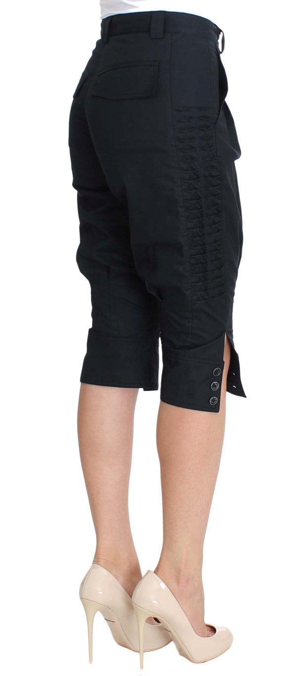 Chic Blue Cotton Casual Pants - ventzia