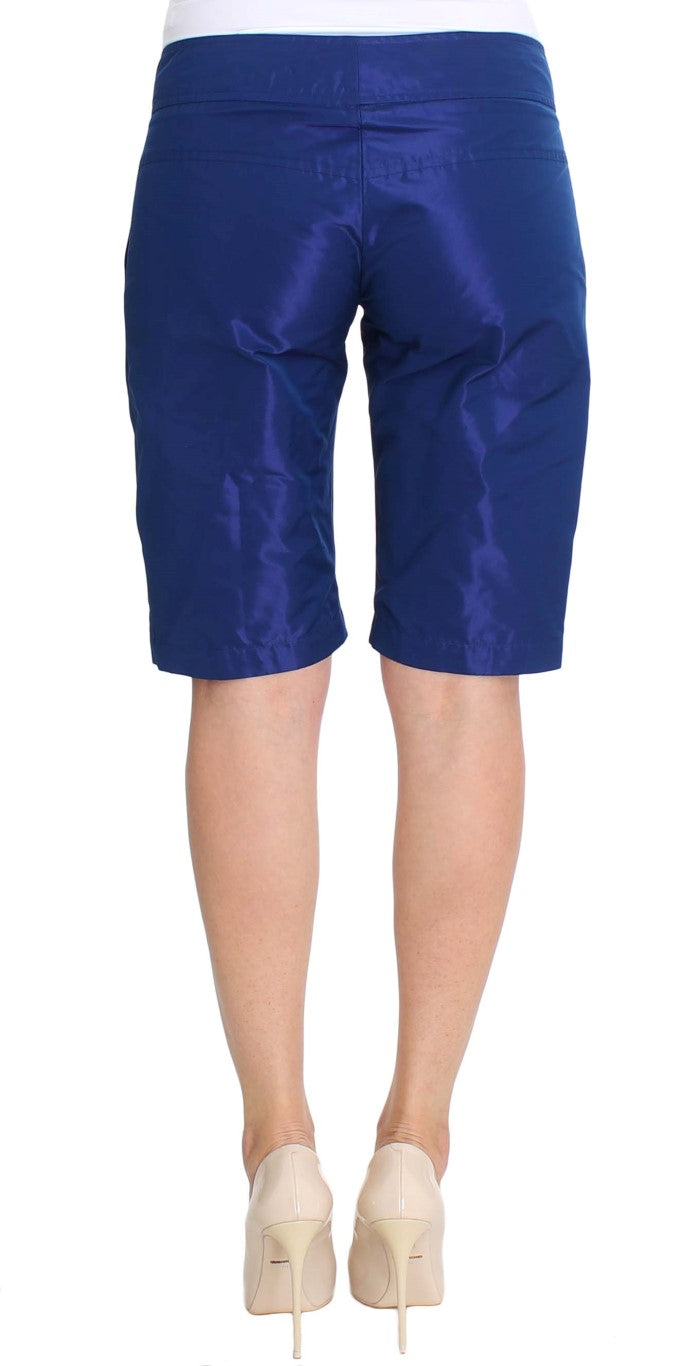 Chic Blue Mid Waist Shorts - ventzia