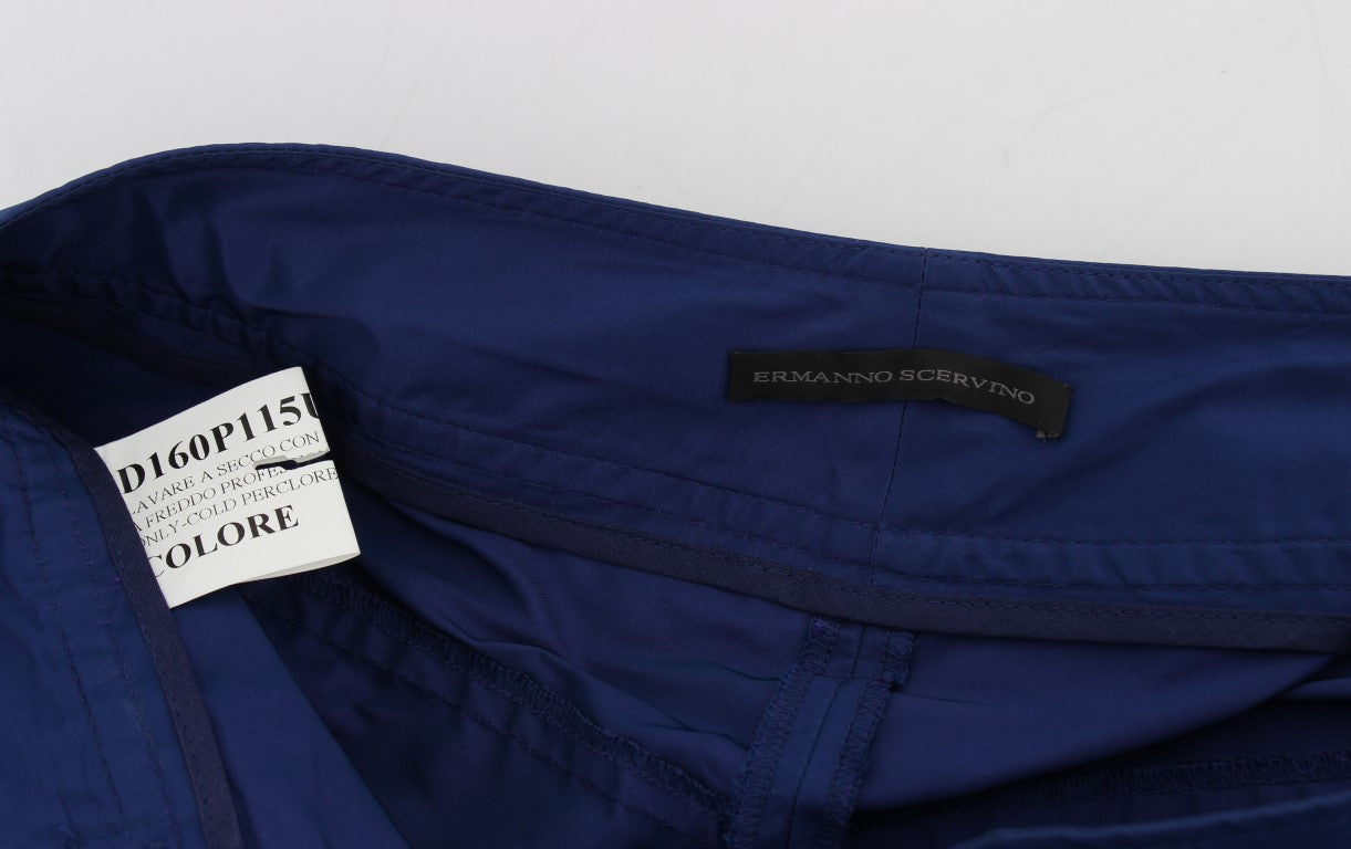 Chic Blue Mid Waist Shorts - ventzia