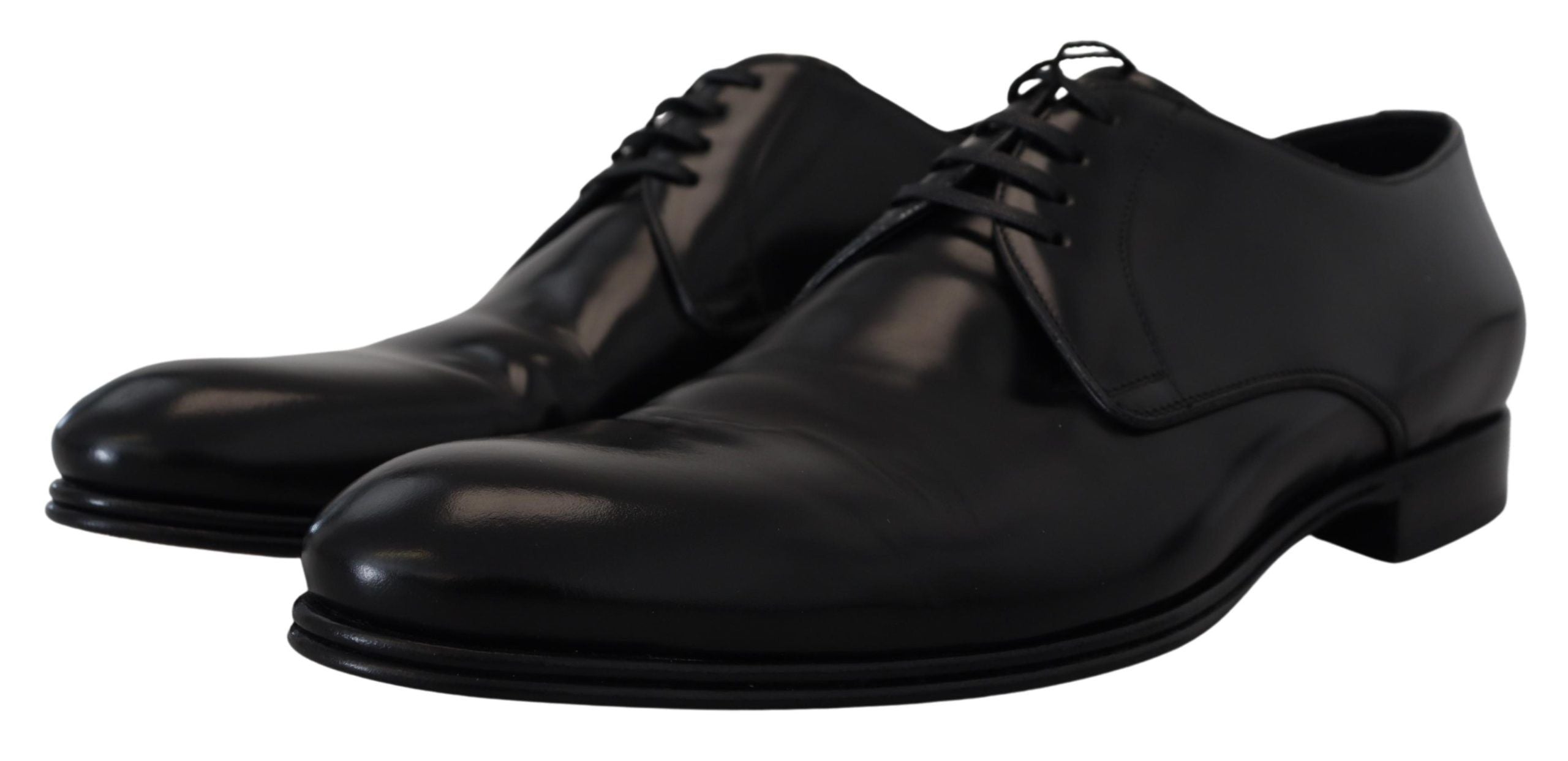 Black Leather Formal Dress Shoes - ventzia
