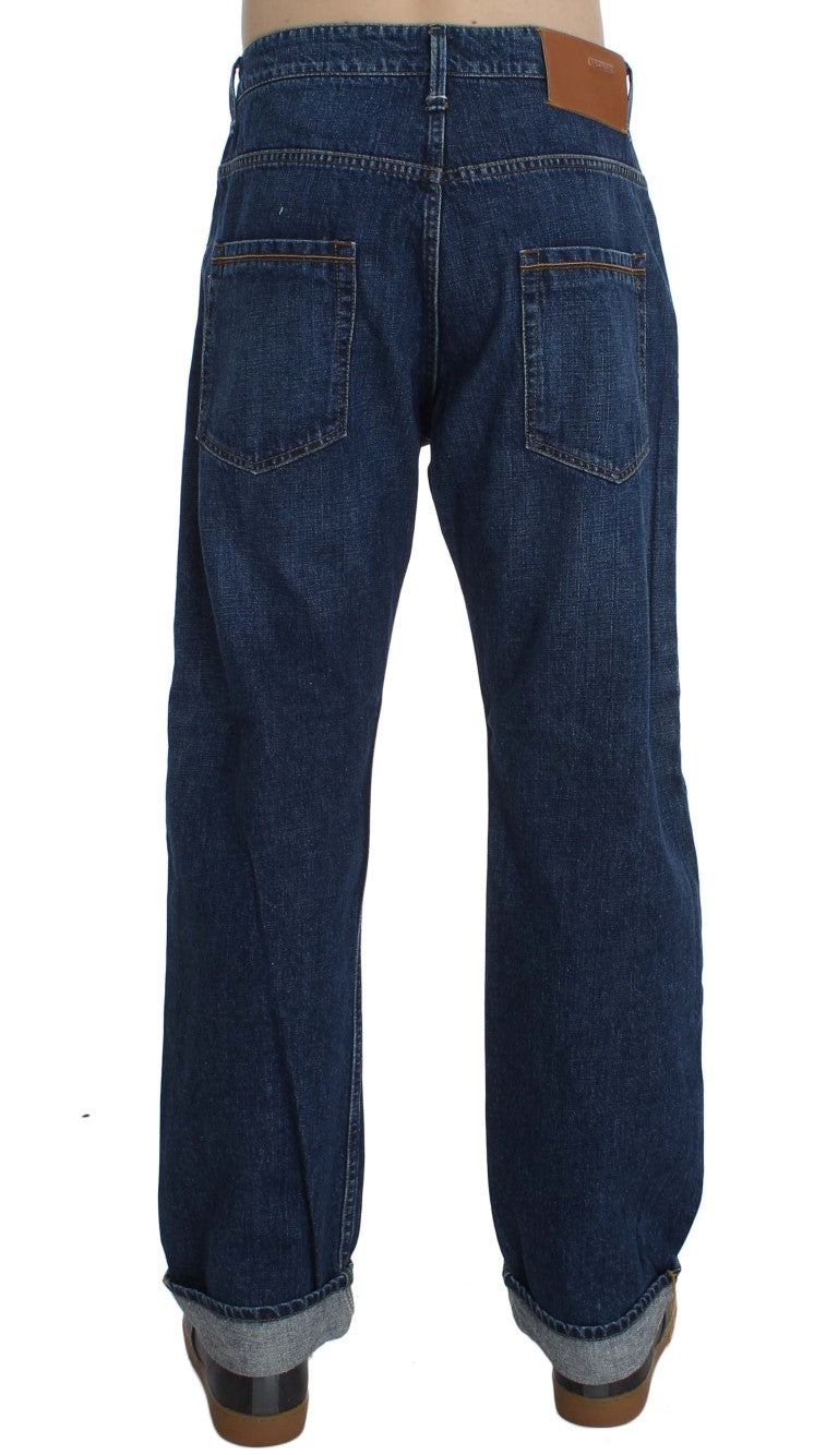 Chic Baggy Loose Fit Blue Jeans for Men - ventzia
