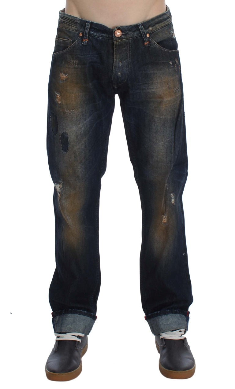 Elegant Straight Fit Men's Denim Jeans - ventzia