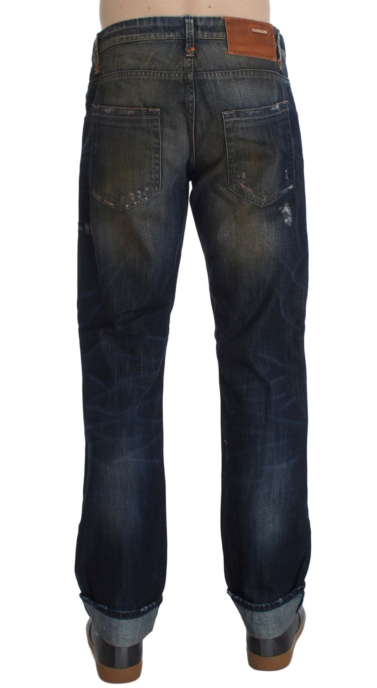 Elegant Straight Fit Men's Denim Jeans - ventzia