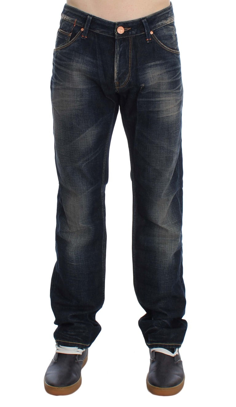Elegant Straight Fit Low Waist Men's Jeans - ventzia