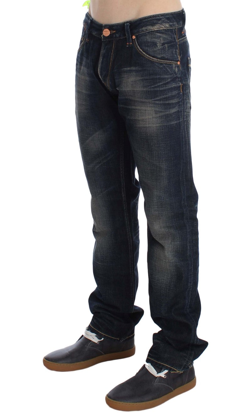 Elegant Straight Fit Low Waist Men's Jeans - ventzia