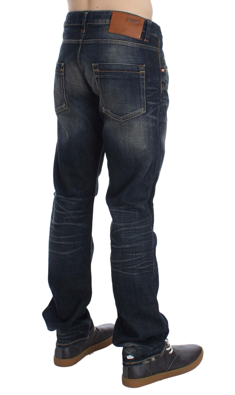 Elegant Straight Fit Low Waist Men's Jeans - ventzia