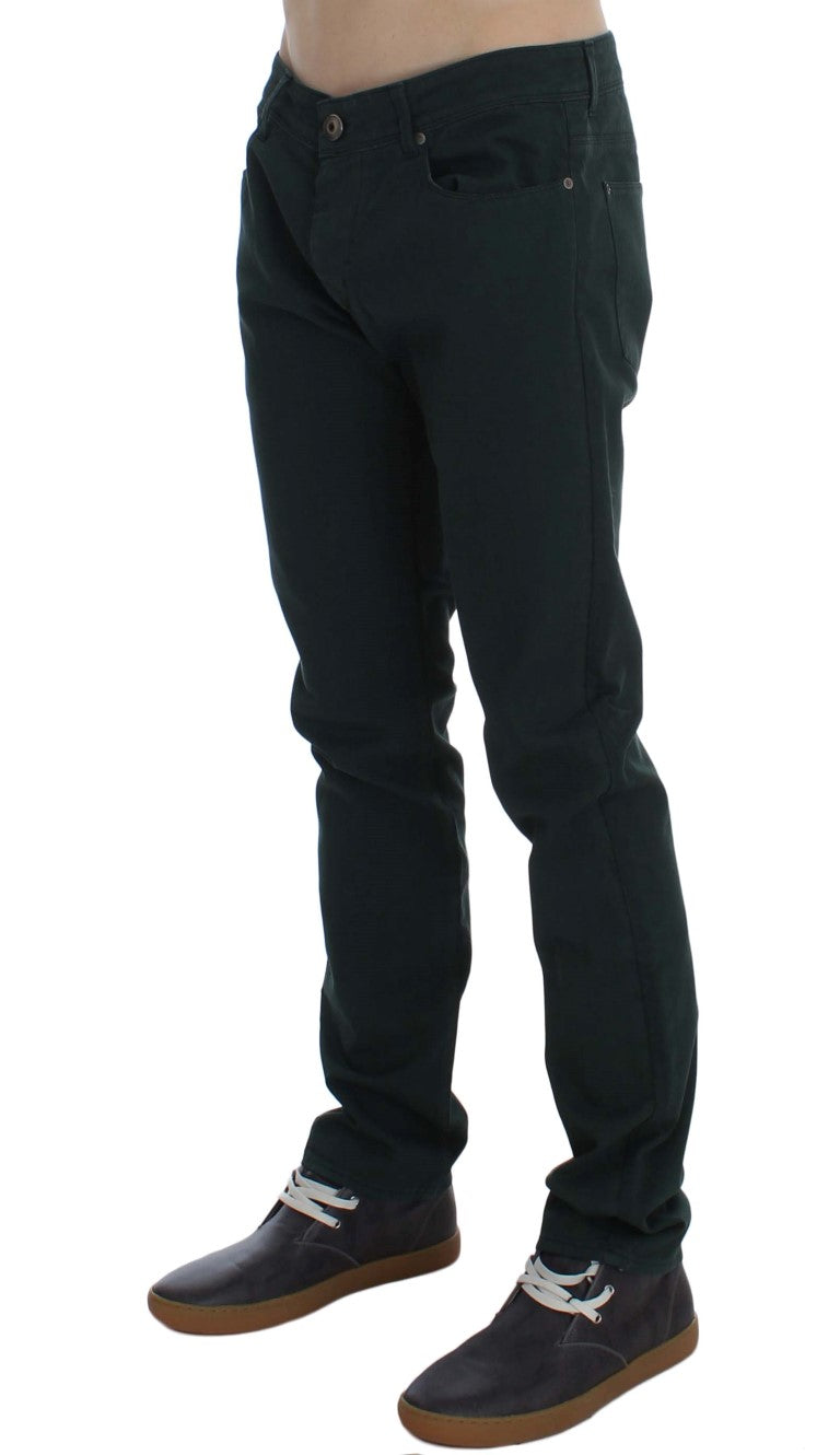Chic Green Straight Cut Jeans - ventzia