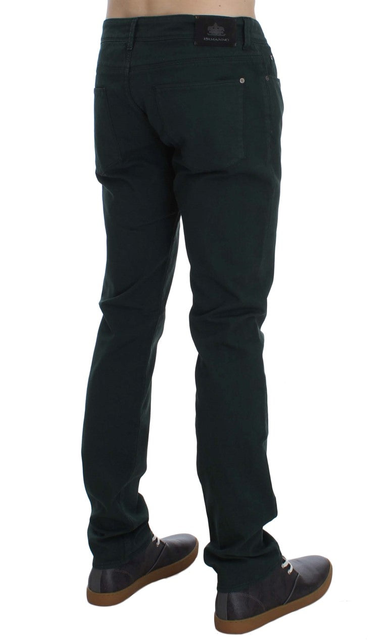 Chic Green Straight Cut Jeans - ventzia