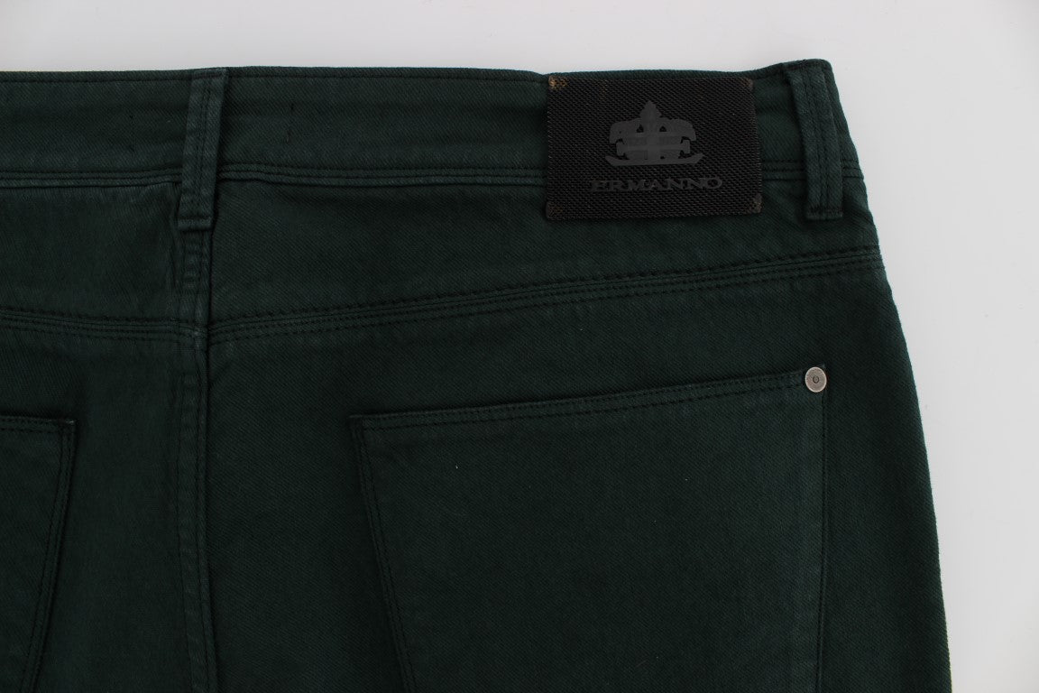 Chic Green Straight Cut Jeans - ventzia