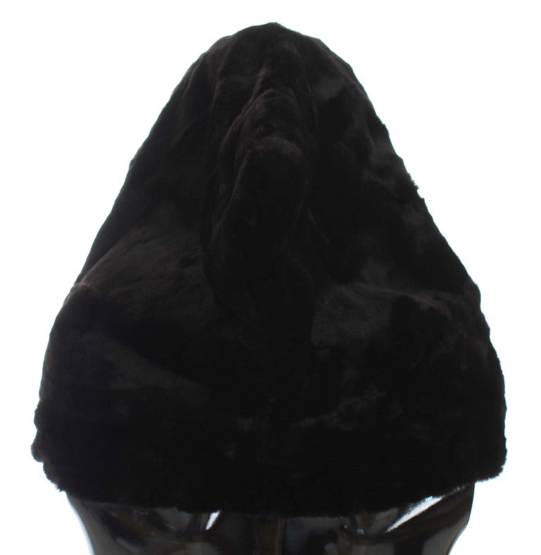 Chic Black Weasel Fur Hooded Scarf Wrap - ventzia