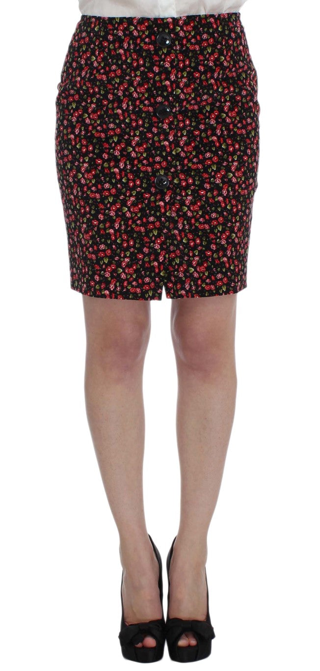 Elegant Floral Two-Piece Skirt Suit Set - ventzia