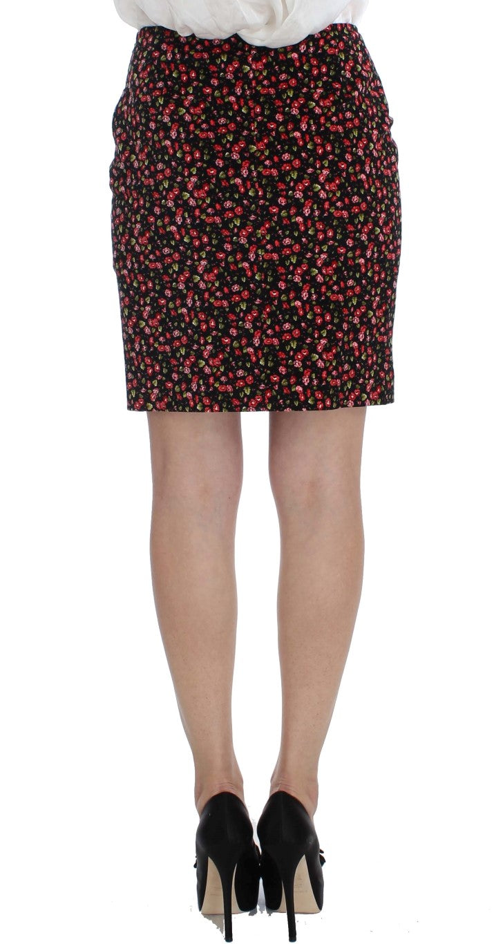 Elegant Floral Two-Piece Skirt Suit Set - ventzia