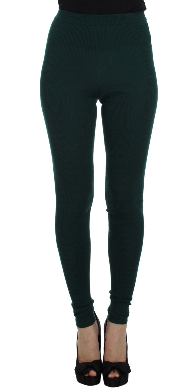 Emerald Treasure High Waist Cashmere Pants - ventzia