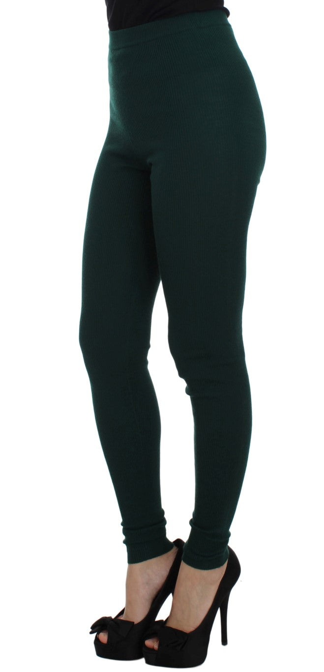 Emerald Treasure High Waist Cashmere Pants - ventzia