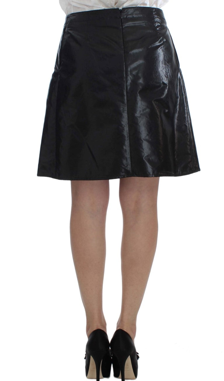 Elegant Two-Piece Black Skirt Suit - ventzia