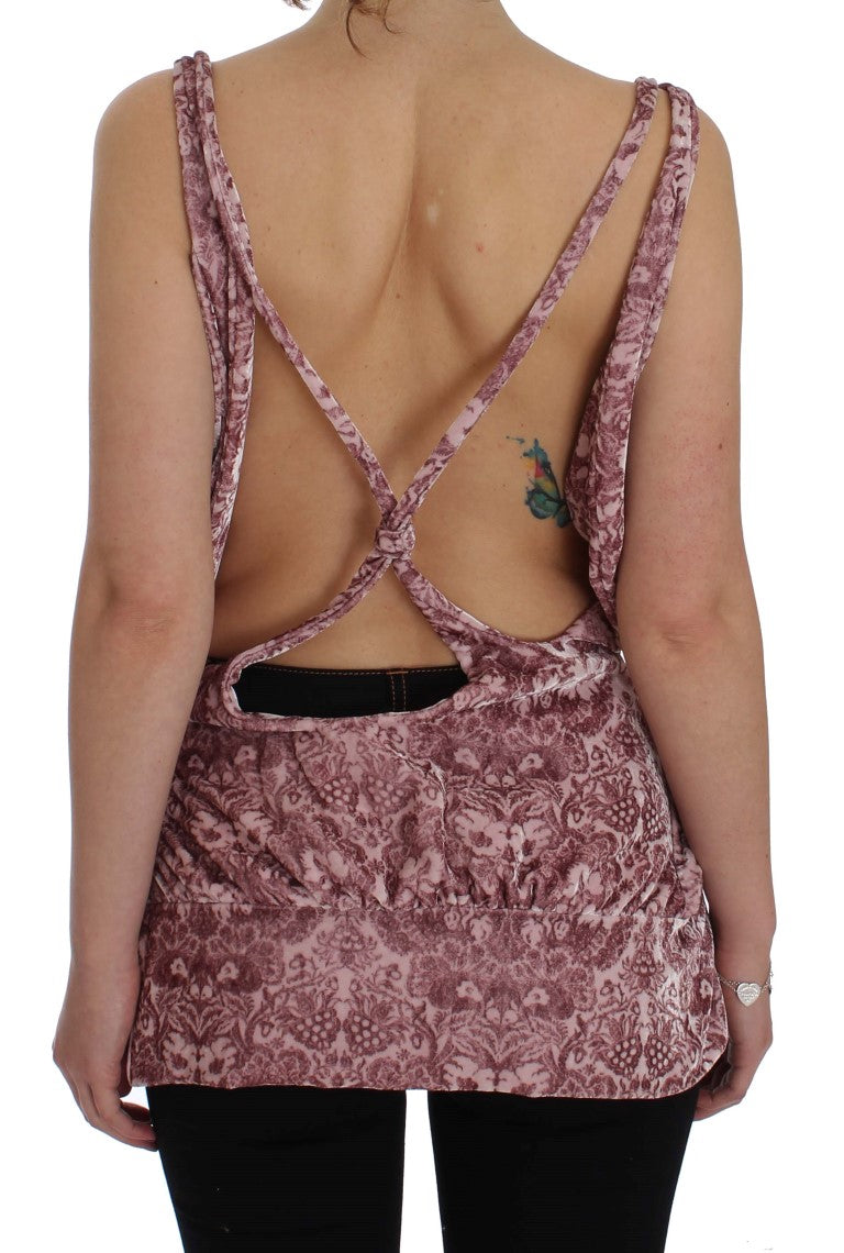 Silk Blend Floral Print Top - ventzia