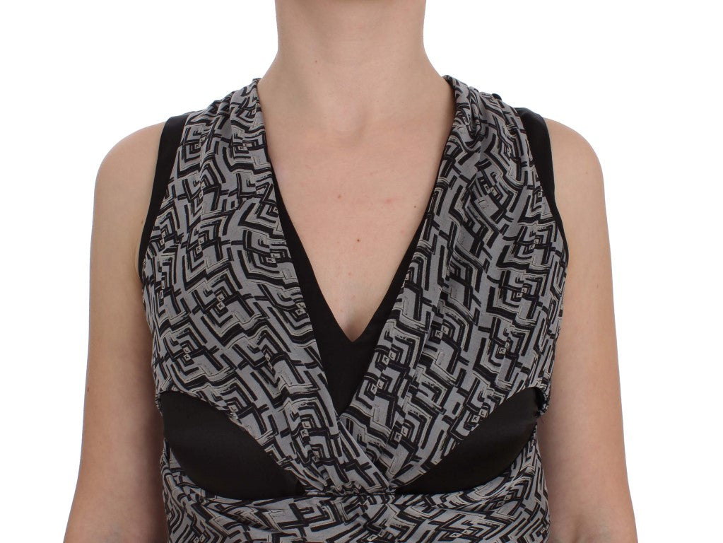 Elegant Silk Blouse with Logo Detailing - ventzia