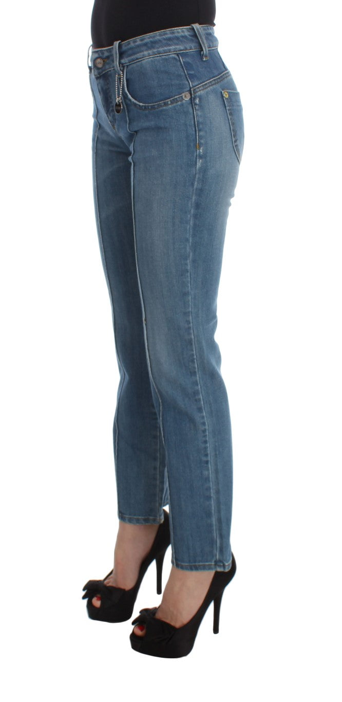 Chic Slim Fit Blue Jeans for the Modern Woman - ventzia