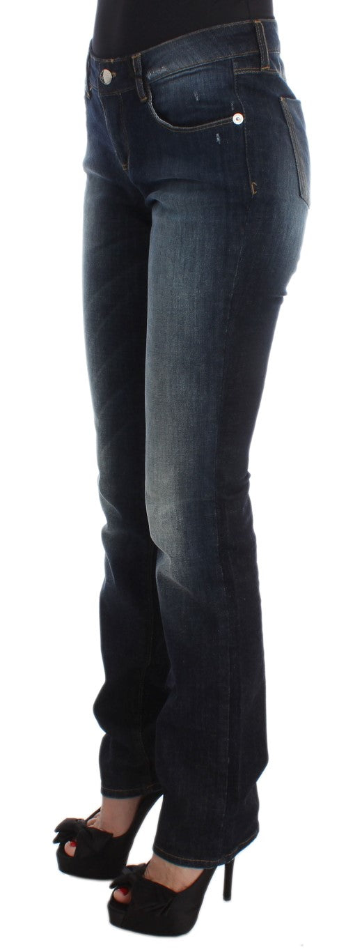Sleek Slim Fit Blue Designer Jeans - ventzia