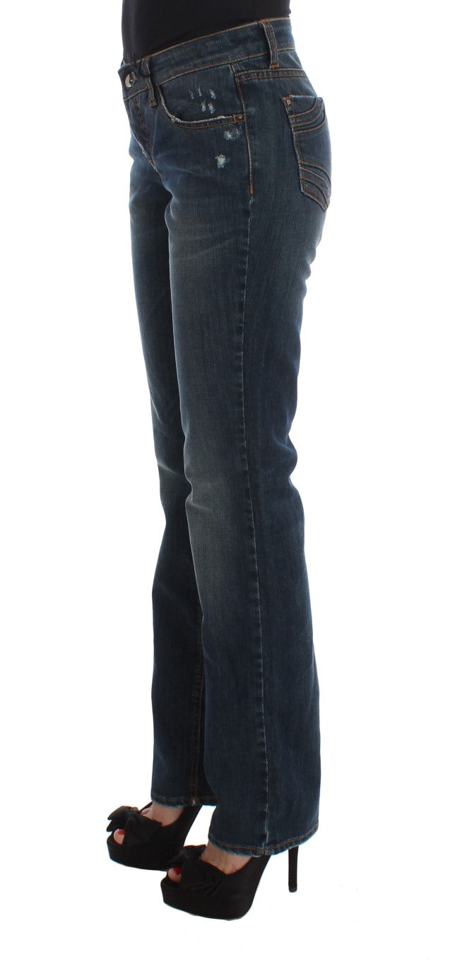 Chic Blue Regular Fit Designer Jeans - ventzia