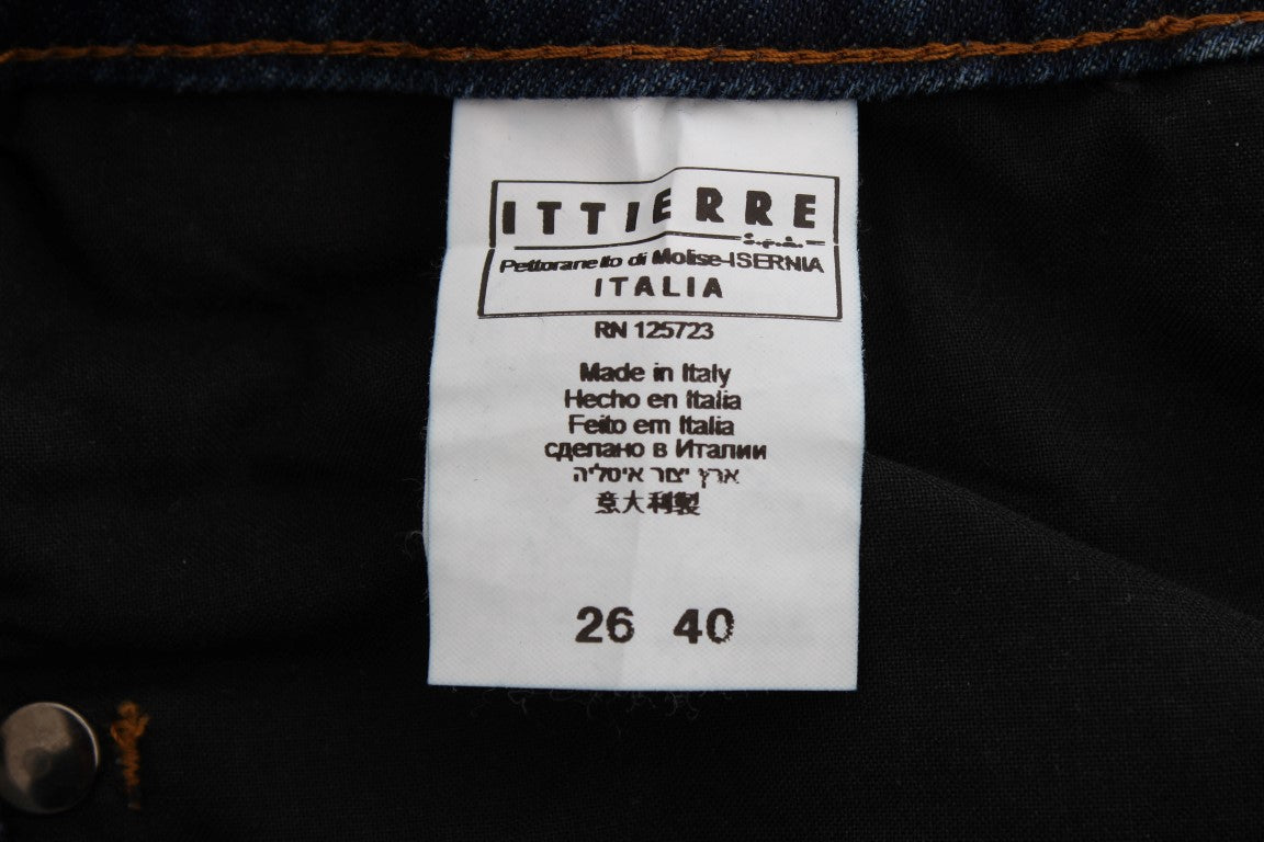 Chic Blue Regular Fit Designer Jeans - ventzia