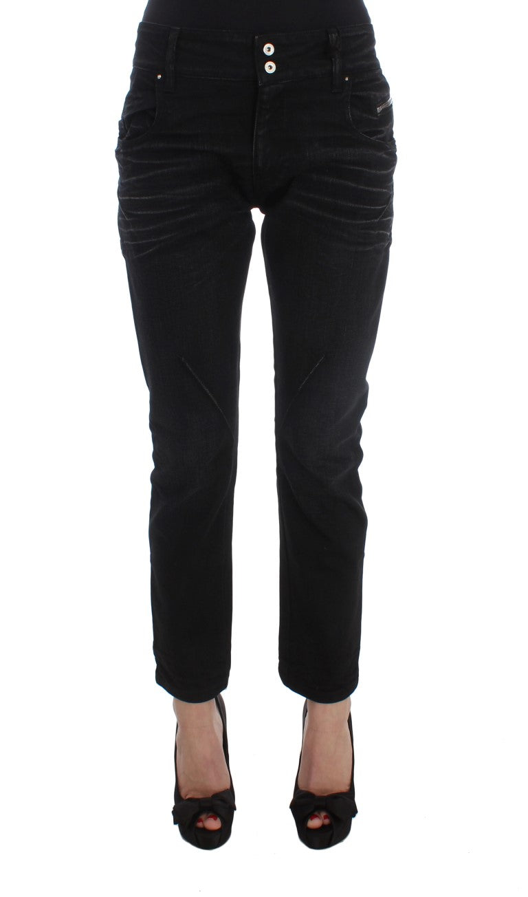 Elegant Black Slouchy Fit Jeans for Trendsetters - ventzia