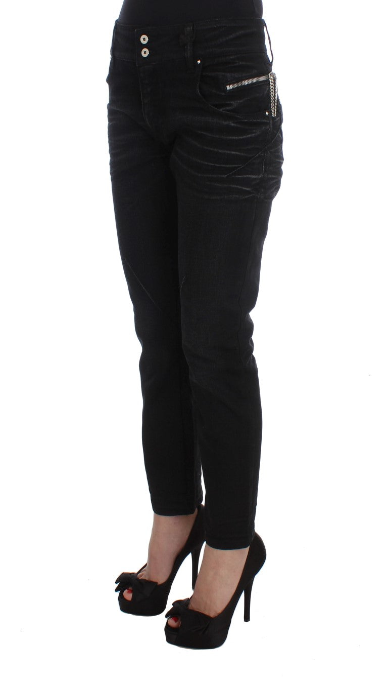 Elegant Black Slouchy Fit Jeans for Trendsetters - ventzia
