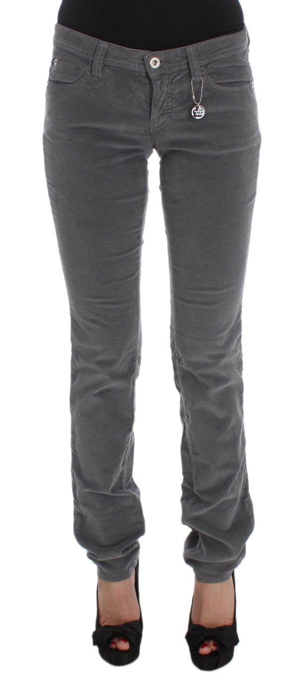 Sleek Super Slim Gray Jeans - ventzia