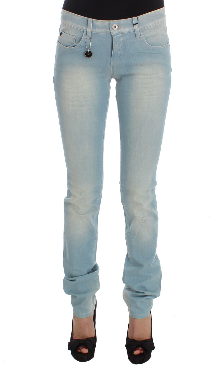 Chic Super Slim Blue Jeans - ventzia
