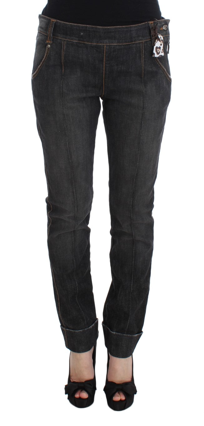 Chic Slim Fit Gray Wash Jeans - ventzia