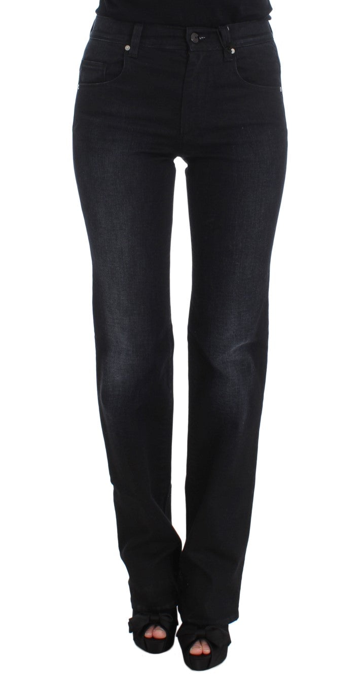 Chic Slim Fit Bootcut Denim Jeans - ventzia