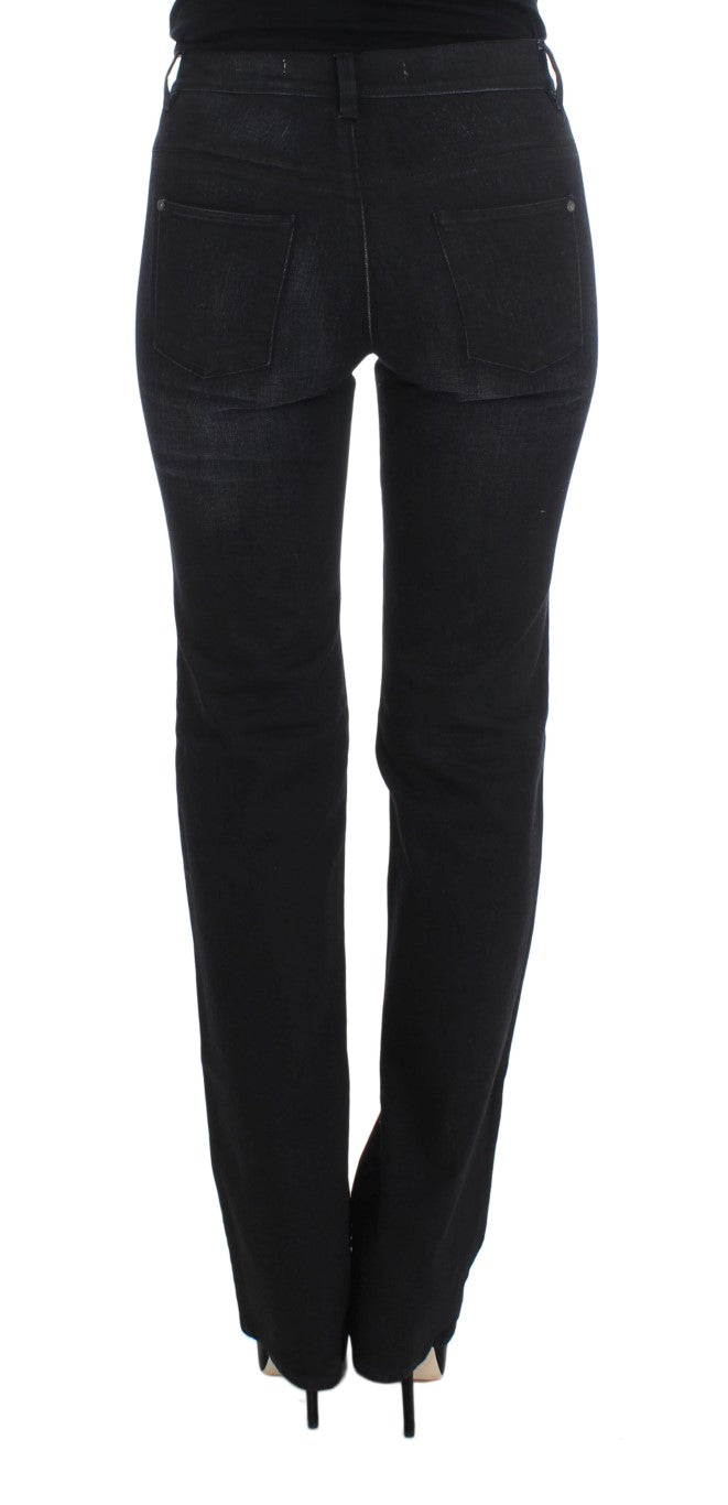 Chic Slim Fit Bootcut Denim Jeans - ventzia