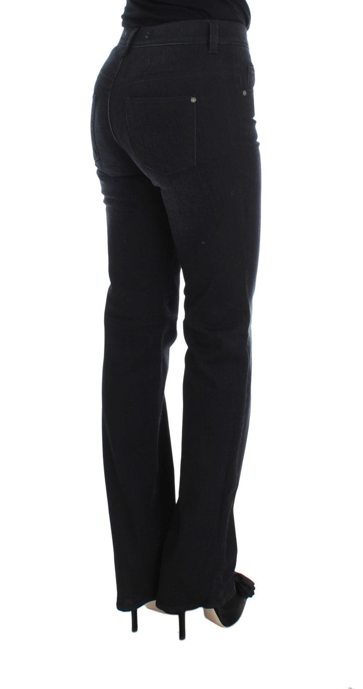 Chic Slim Fit Bootcut Denim Jeans - ventzia