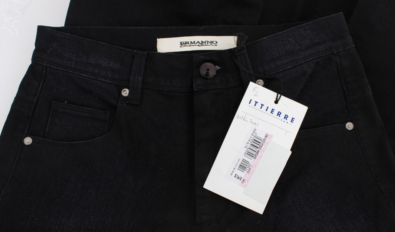 Chic Slim Fit Bootcut Denim Jeans - ventzia