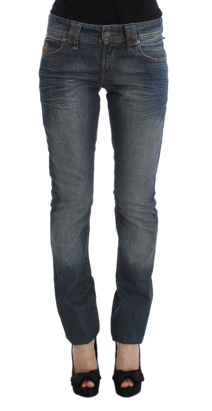 Chic Slim Fit Blue Jeans - ventzia