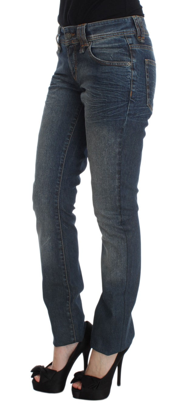 Chic Slim Fit Blue Jeans - ventzia