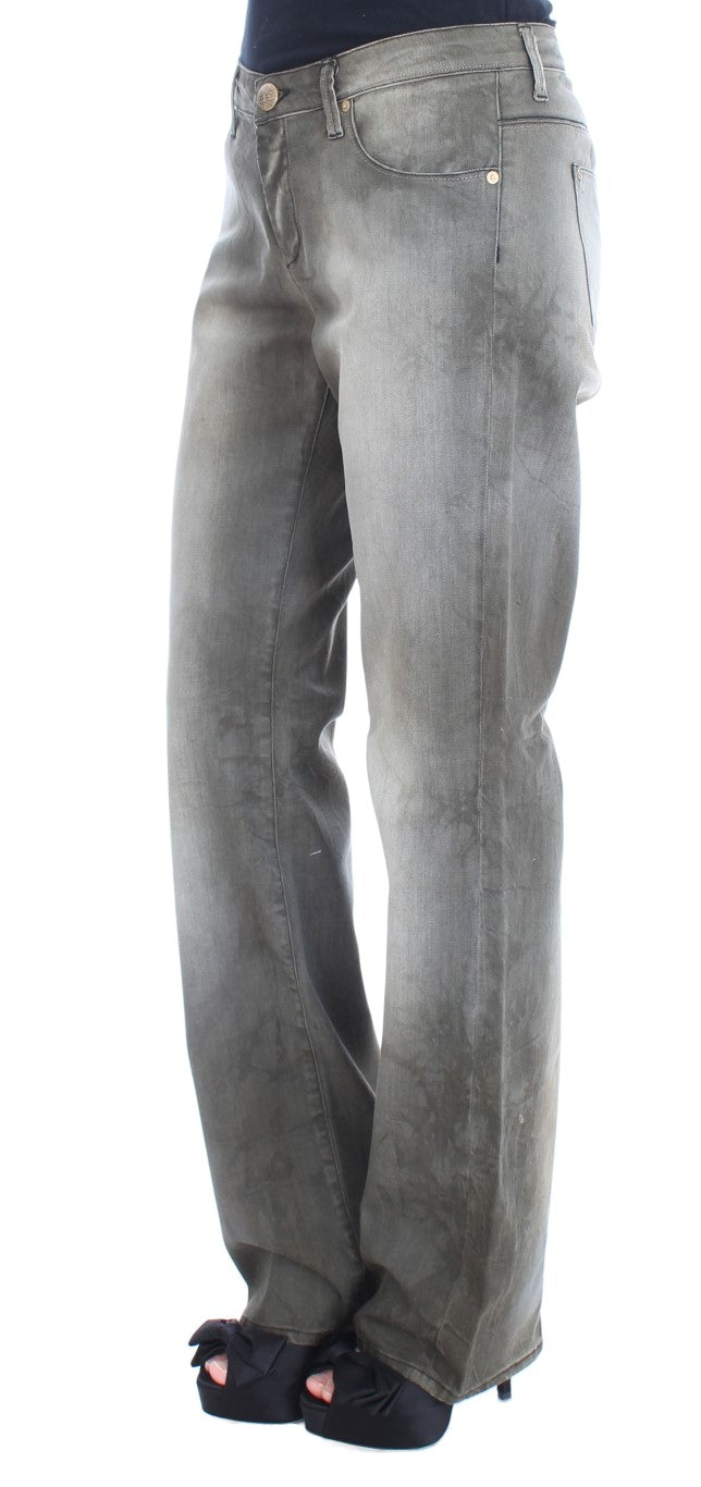 Chic Gray Wash Boyfriend Jeans - ventzia