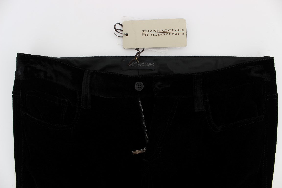 Elegant Black Slim Fit Trousers - ventzia