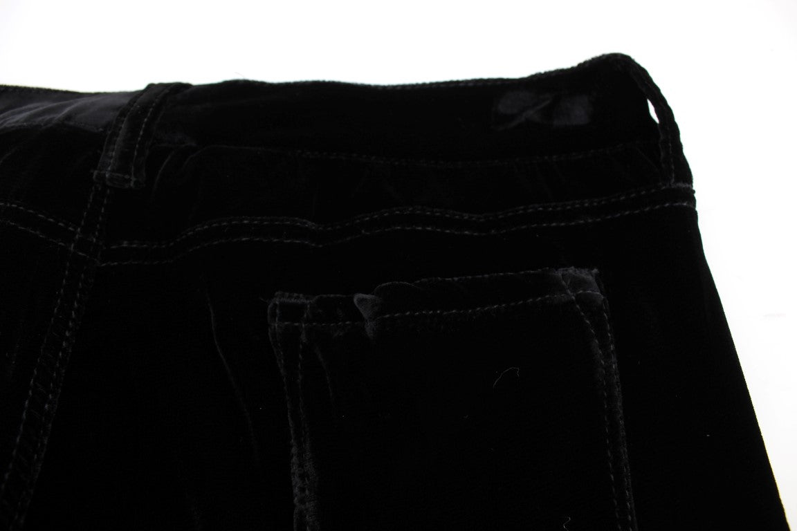 Elegant Black Slim Fit Trousers - ventzia