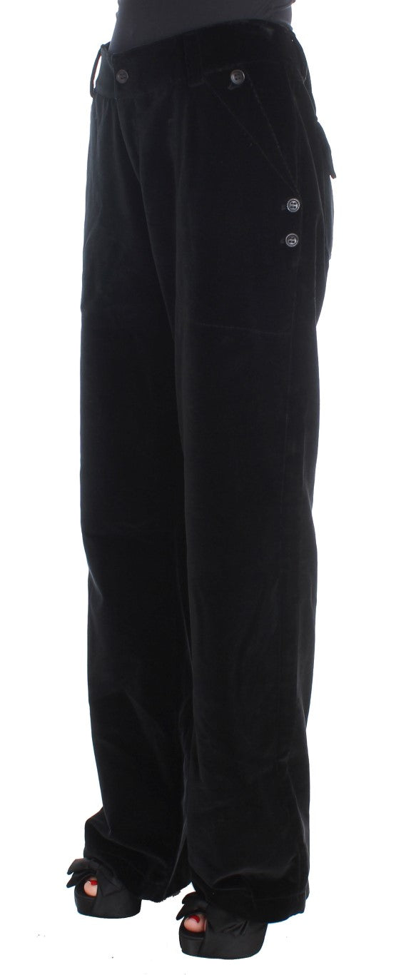 Chic Black Straight Fit Cotton Jeans - ventzia
