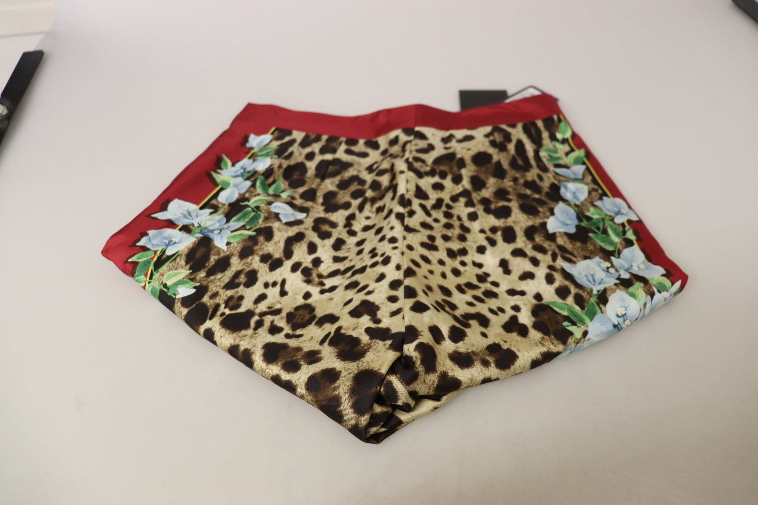 Multicolor Leopard Flora Printed Mid Waist Trouser Pants - ventzia