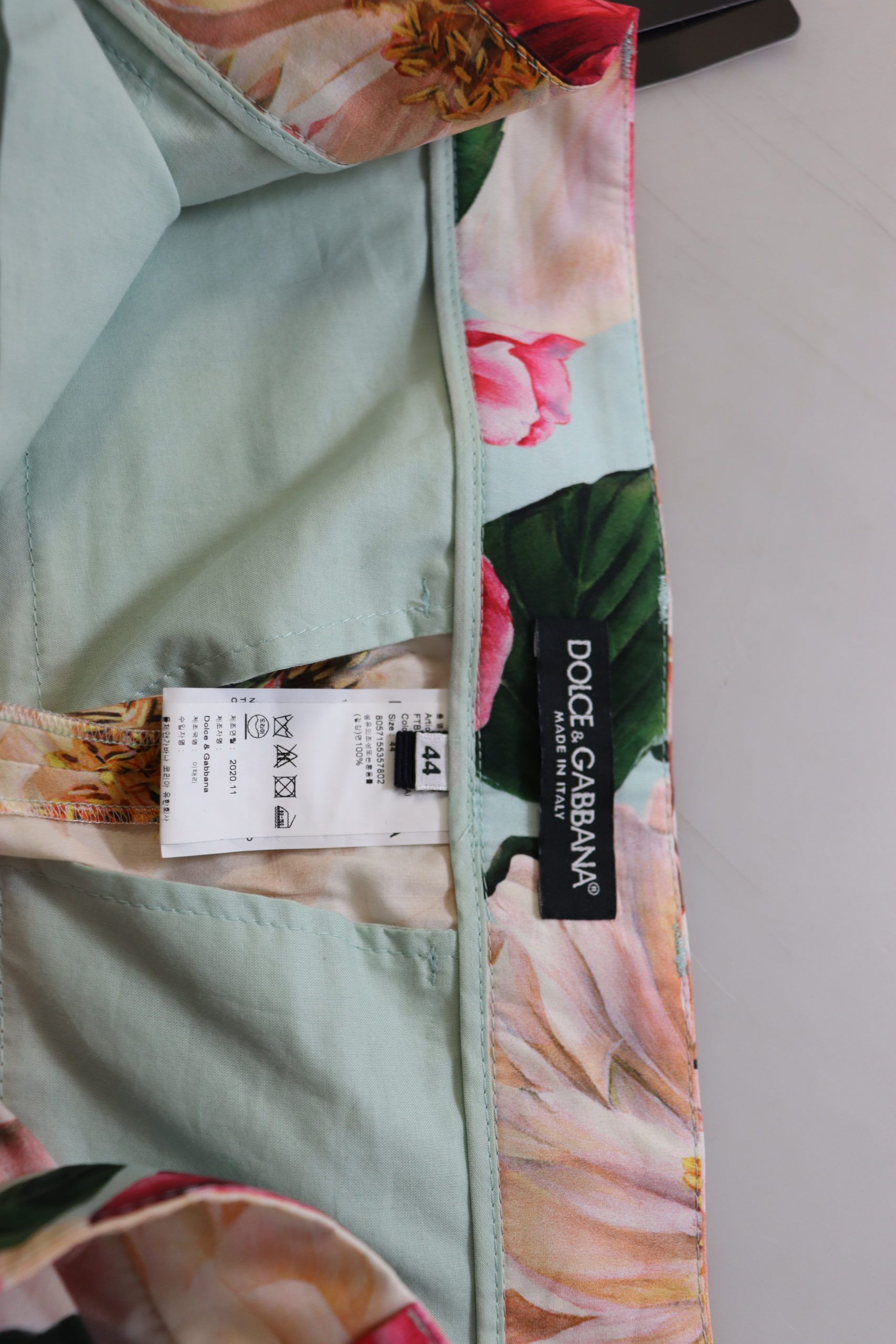 Multicolor Flora Printed High Waist Cropped Trouser Pants - ventzia