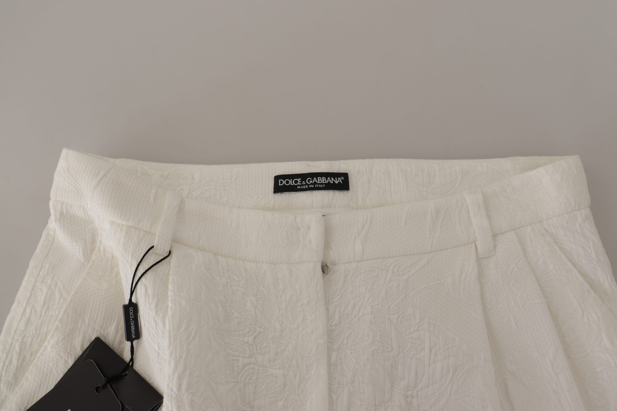 White High Waist Culotte Cotton Shorts - ventzia